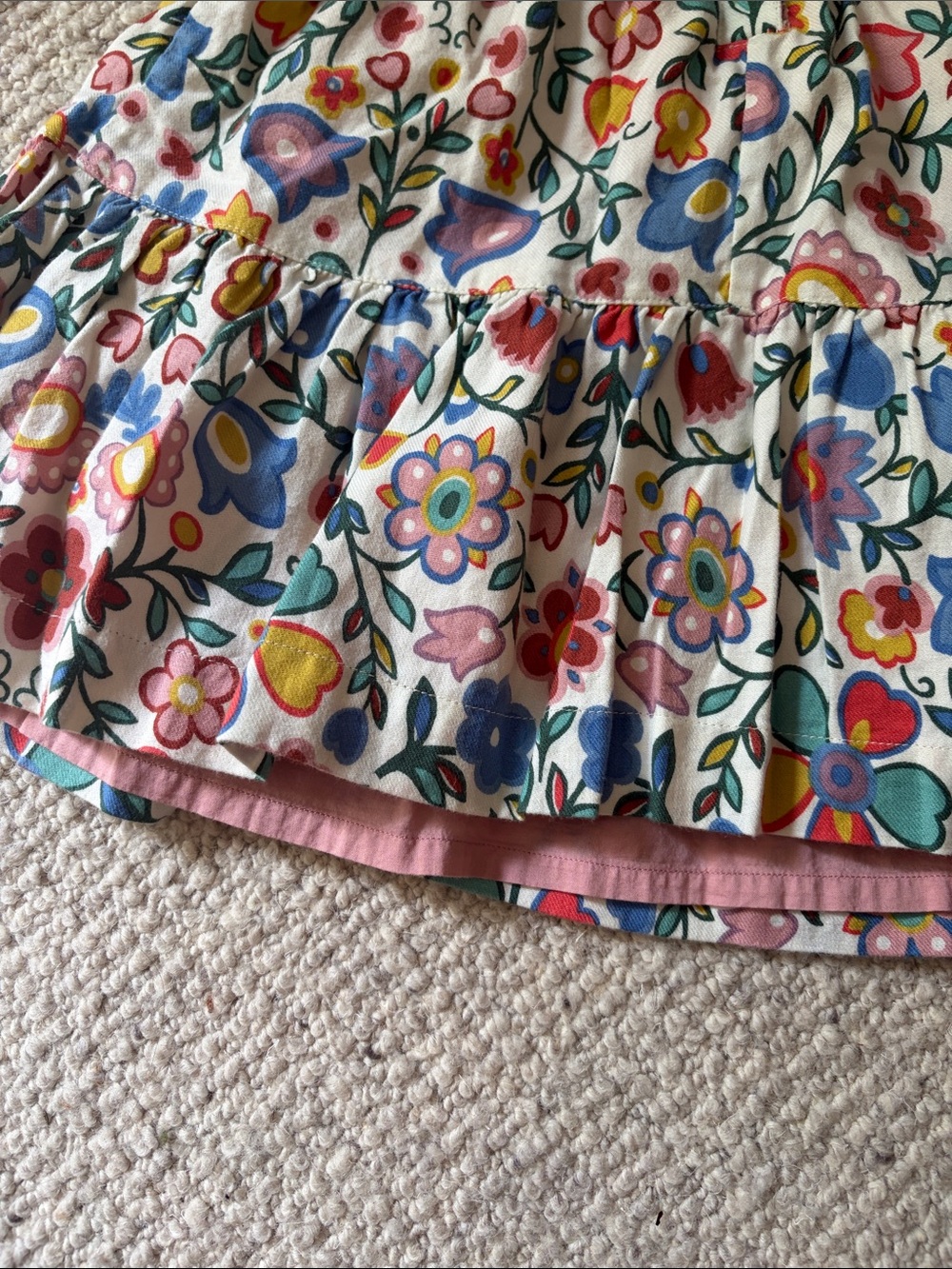 Mini Boden long sleeve colorful Floral Cotton Dress - Picture 6 of 6